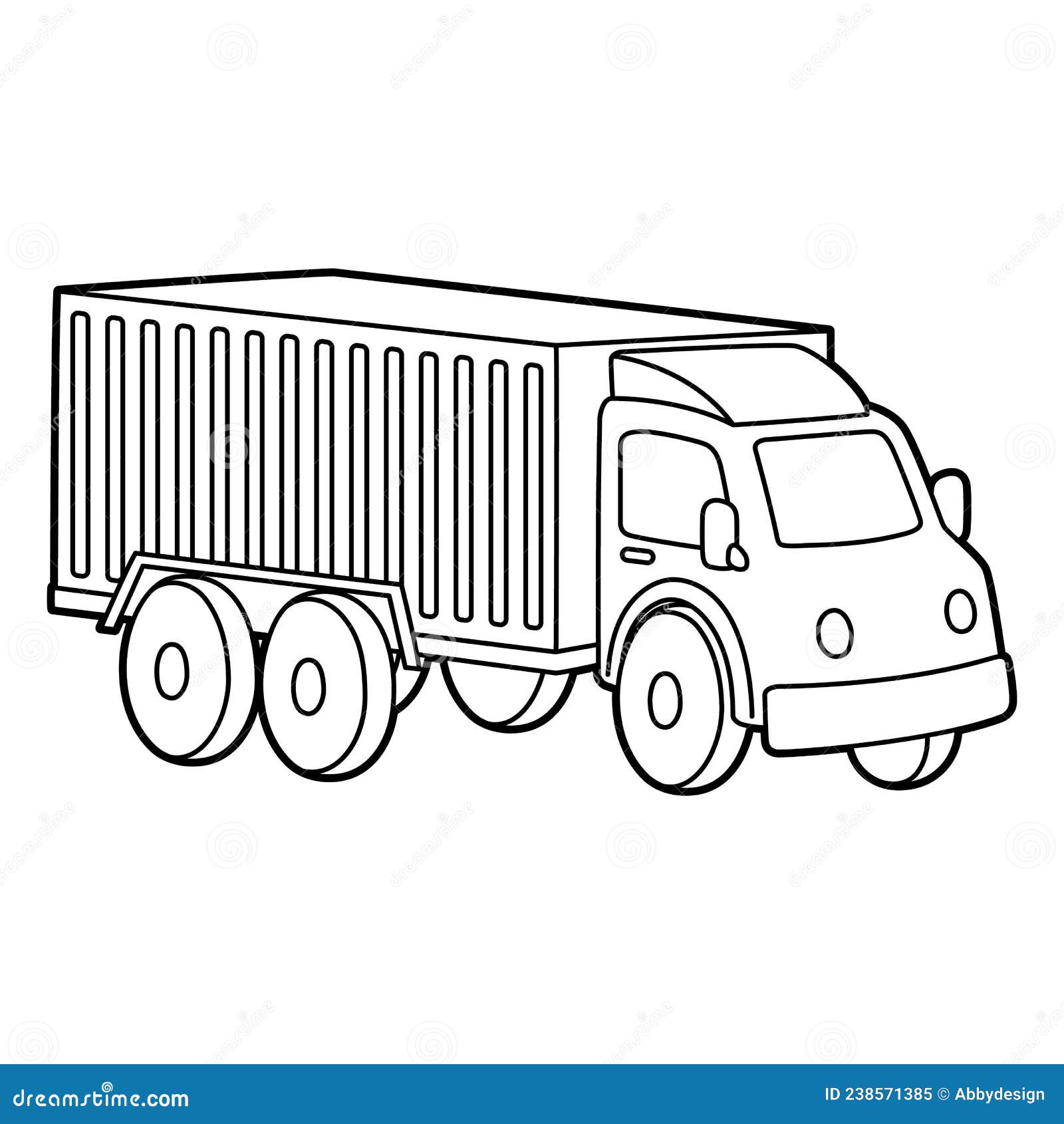 Truck coloring page isolated for kids stock vector