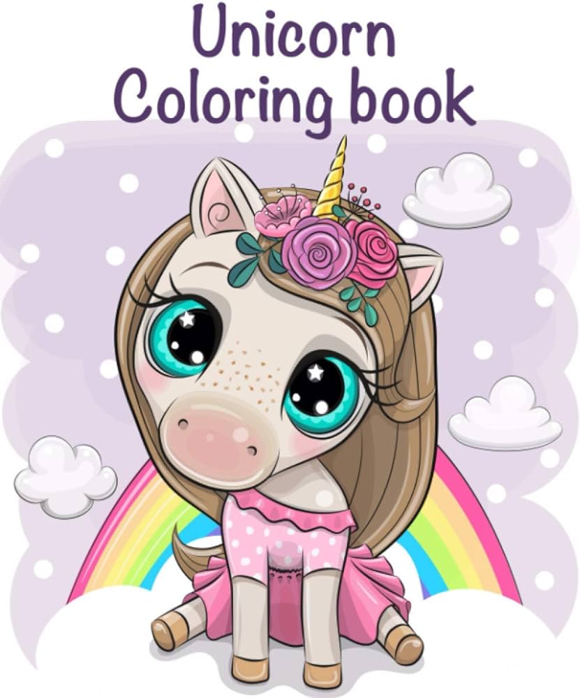 Unicorn coloring book for kids ages