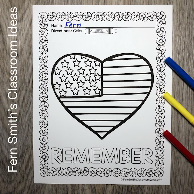 Updated veterans day coloring pages for your classroom