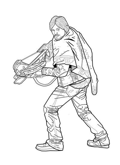 Explore the walking dead coloring pages