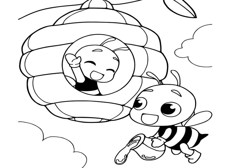 Wasp coloring pages