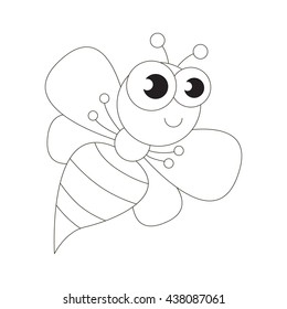 Wasp be colored coloring book educate stock vector royalty free
