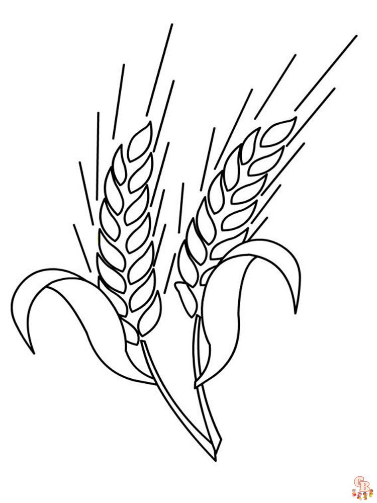 Wheat coloring pages printable and free for kids