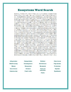 Ecosystem word search tpt