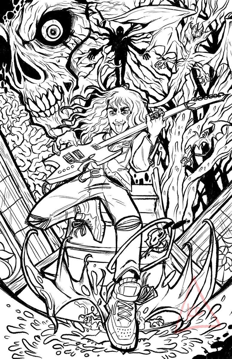 Kayla cline ð on x eddie munson and the wicked hand of vecna strangerthings strangerthingsfanart wip color version ing soon httpstcovmvajzjpvo x