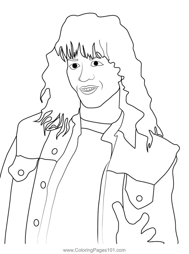 Eddie munson stranger things coloring page coloring pages stranger things color