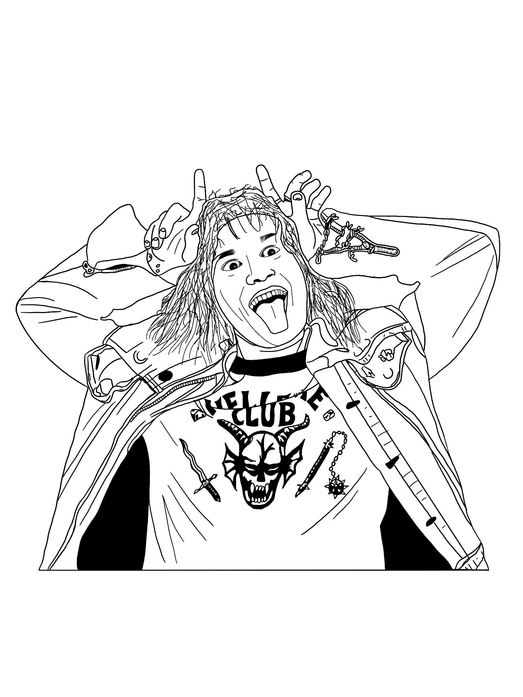 Eddie munson coloring page