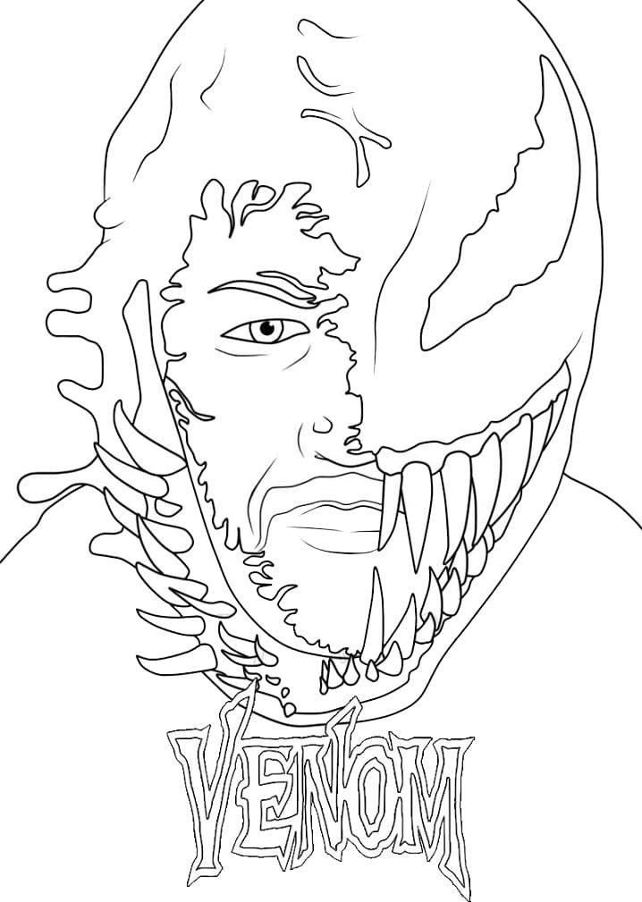Venom coloring pages printable for free download