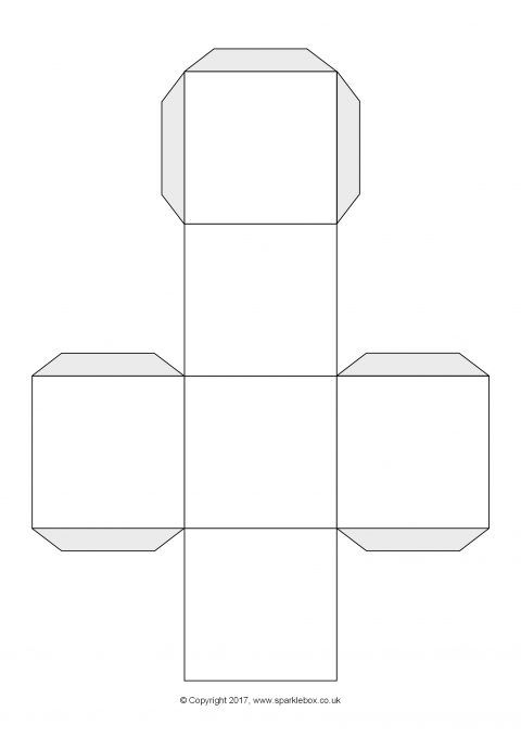 Editable dice net cube net template sb cube template cube templates printable free