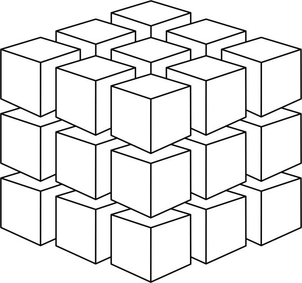 Blank rubik cube stock illustrations royalty