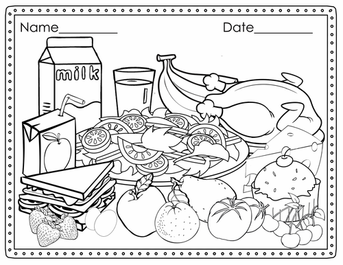 Food coloring pages
