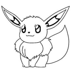 Eevee pokemon coloring pages printable for free download
