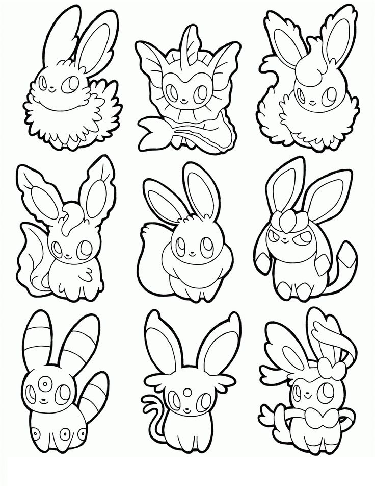 Eeveelutions coloring pages free pokemon coloring sheets pokemon coloring pages free coloring pages