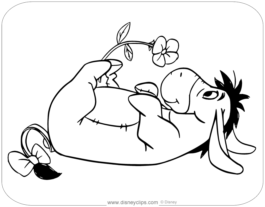 Printable eeyore coloring pages