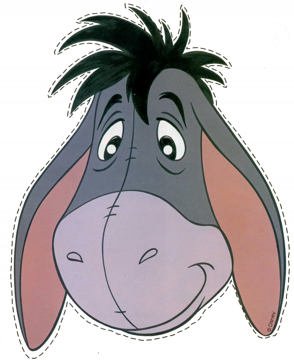 Downloadable printable eeyore mask most pooh
