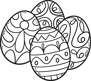 Eggs coloring page png transparent images free download vector files