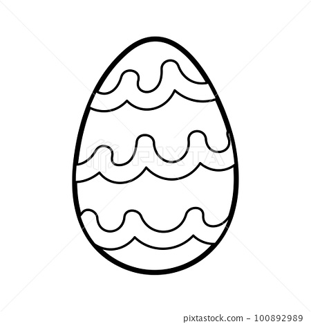 Easter decorative egg coloring page for kids