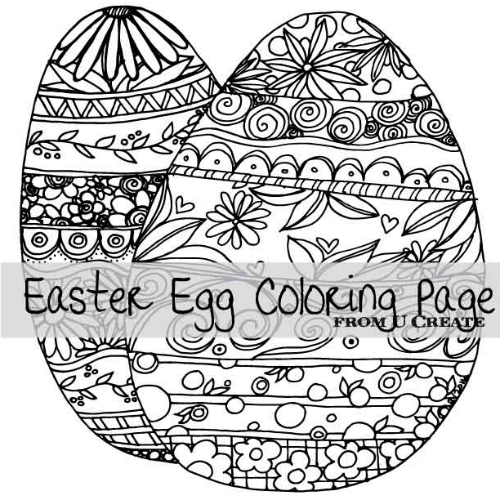 Easter egg coloring page