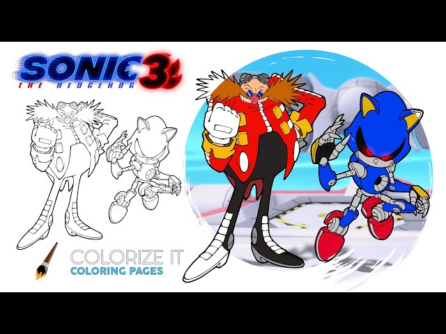 Metal sonic and dr eggman coloring page sonic predictions sonic coloring book