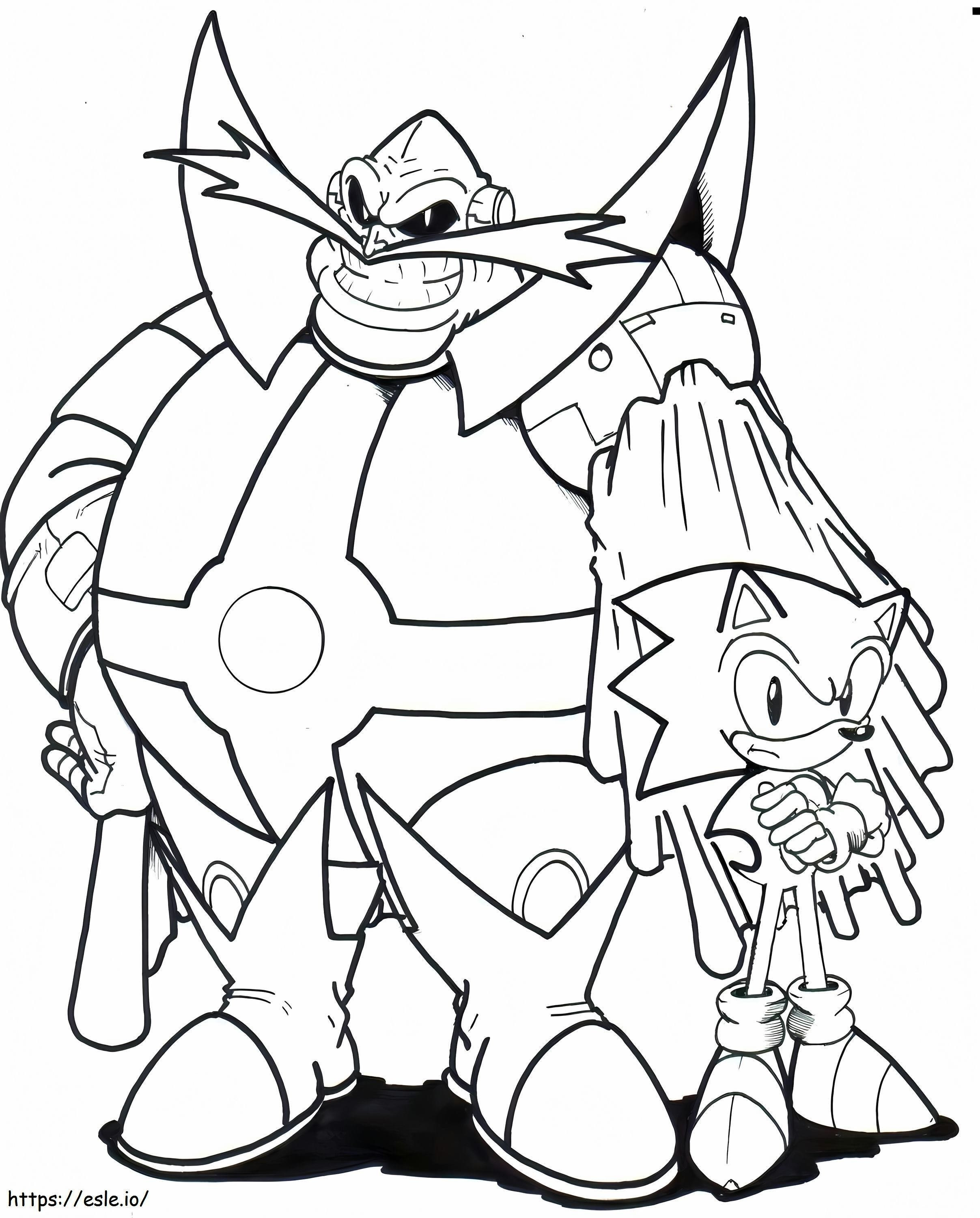 Dr eggman remarkable archie dr ivo robotnik and sonic la by trunks coloring page
