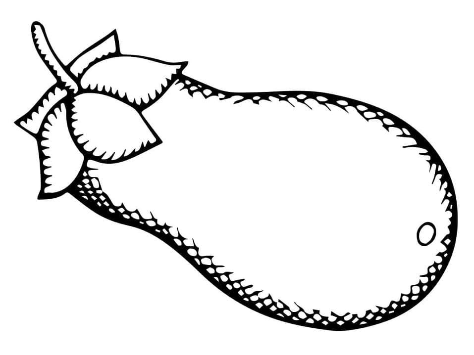 Free eggplant coloring page
