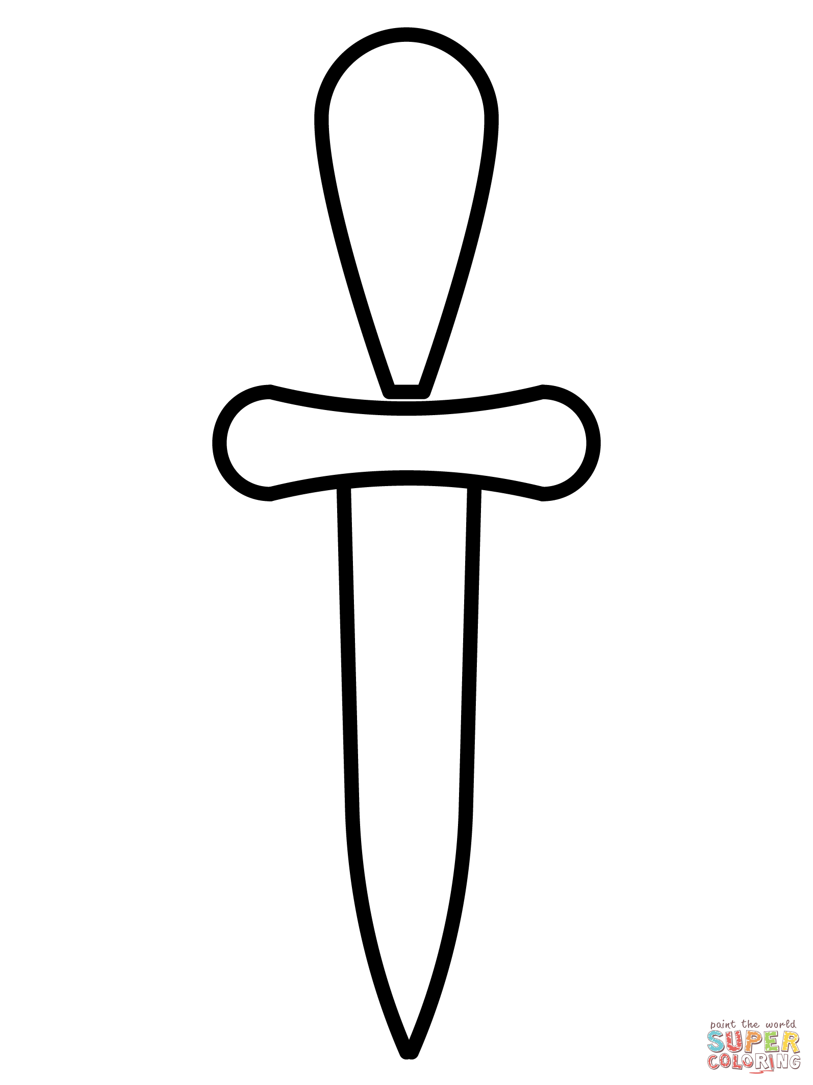 Dagger emoji coloring page free printable coloring pages