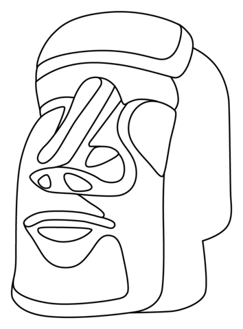 Moai emoji coloring page free printable coloring pages