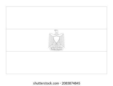 Coloring a flag egypt africa isolated stock illustration