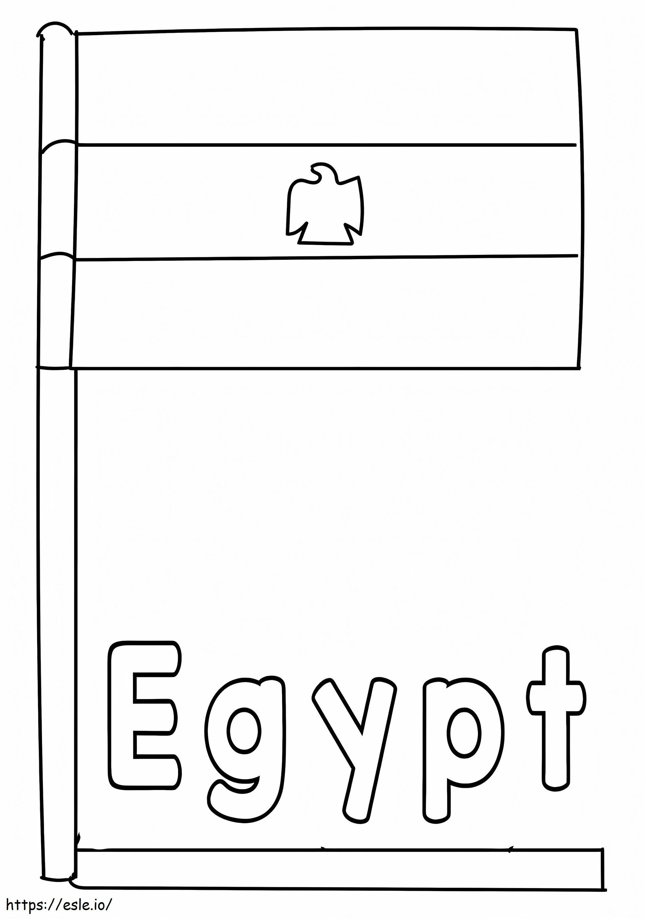 Egypt flag coloring page