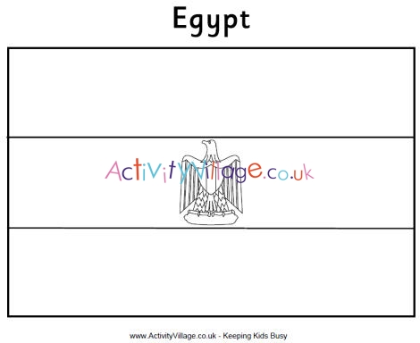 Egypt flag louring page