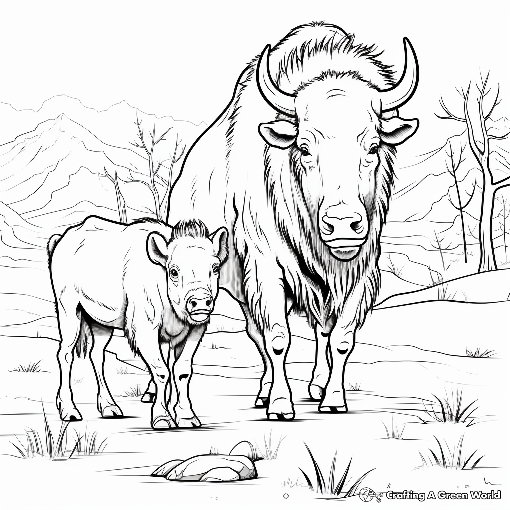 Buffalo coloring pages