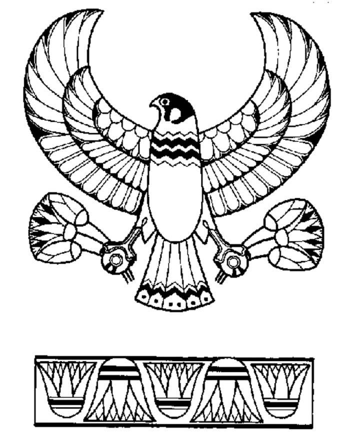 Ancient egypt eagle god horus emblem coloring page ancient egypt ðñððð