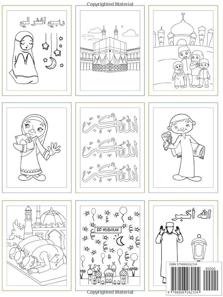 Eid mubarak coloring book