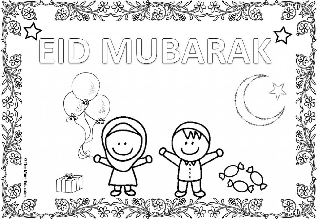 Free eid colouring sheets