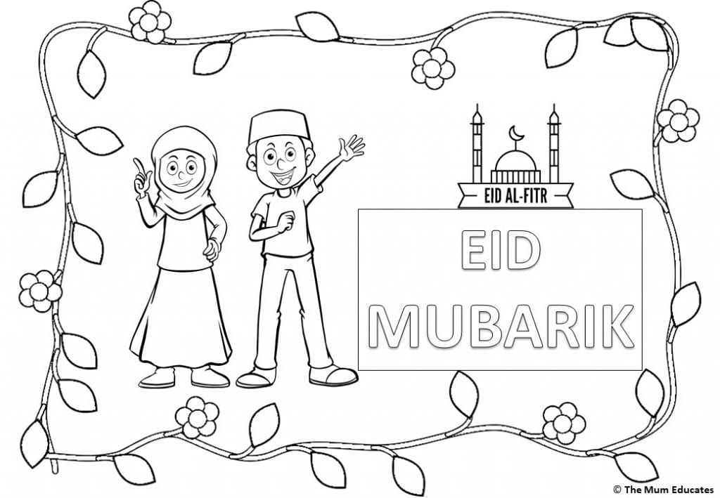 Free eid colouring sheets