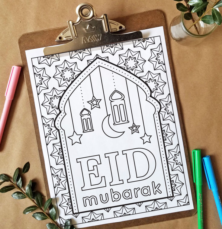 Freebie friday â coloring page eid inspired â