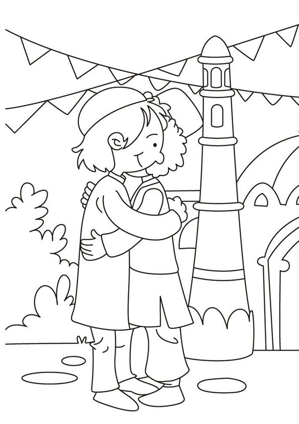 Coloring pages eid mubarak coloring pages for kids