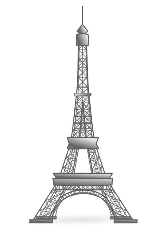 Coloring page eiffel tower