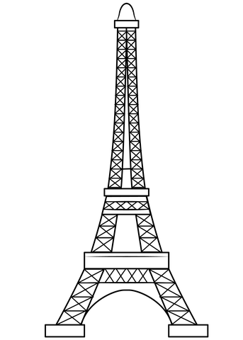 Eiffel tower coloring page free printable coloring pages