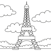Valentines day eiffel tower coloring page free printable coloring pages