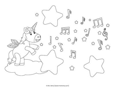 Free magical unicorn coloring page printables for kids mrs merry