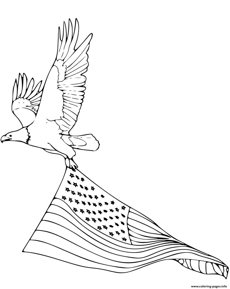 Print bald eagle carrying american flag coloring pages flag coloring pages memorial day coloring pages american flag coloring page