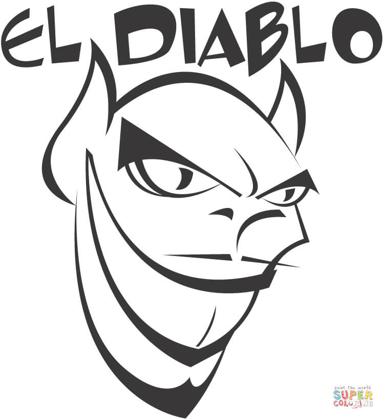 El diablo coloring page free printable coloring pages