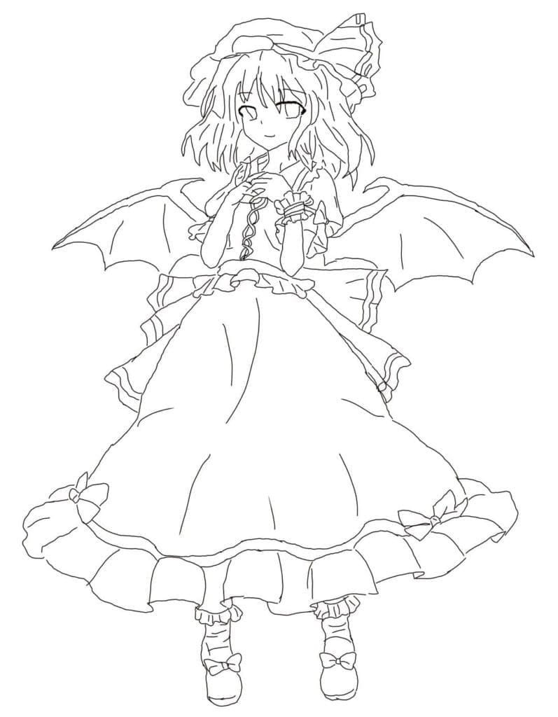 Anime girl coloring pages
