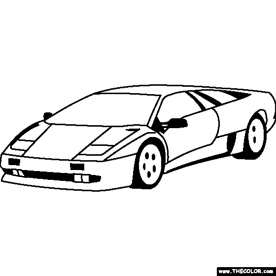 Laborghini diablo coloring page