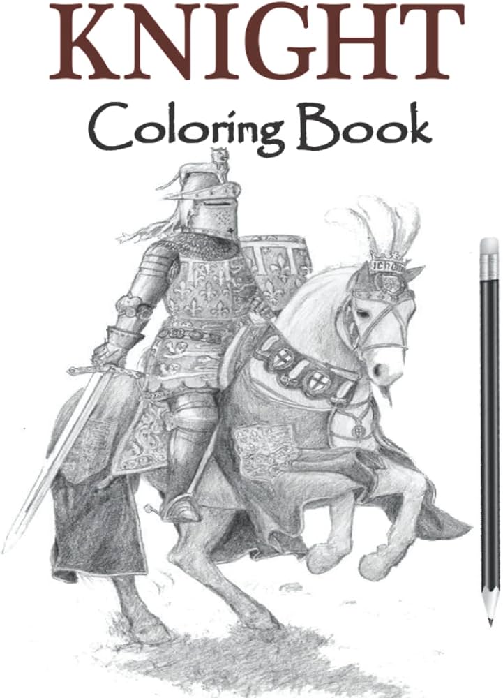 Knight coloring book knights coloring pag for adults and kids medieval era colouring book knights with swords armors and ancient weapons publishing la mimi libros