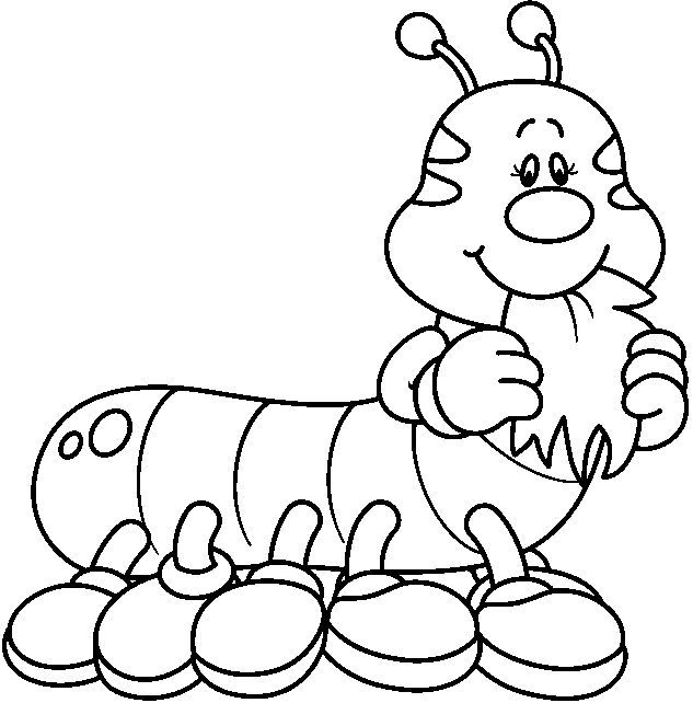 Gusano para colorear