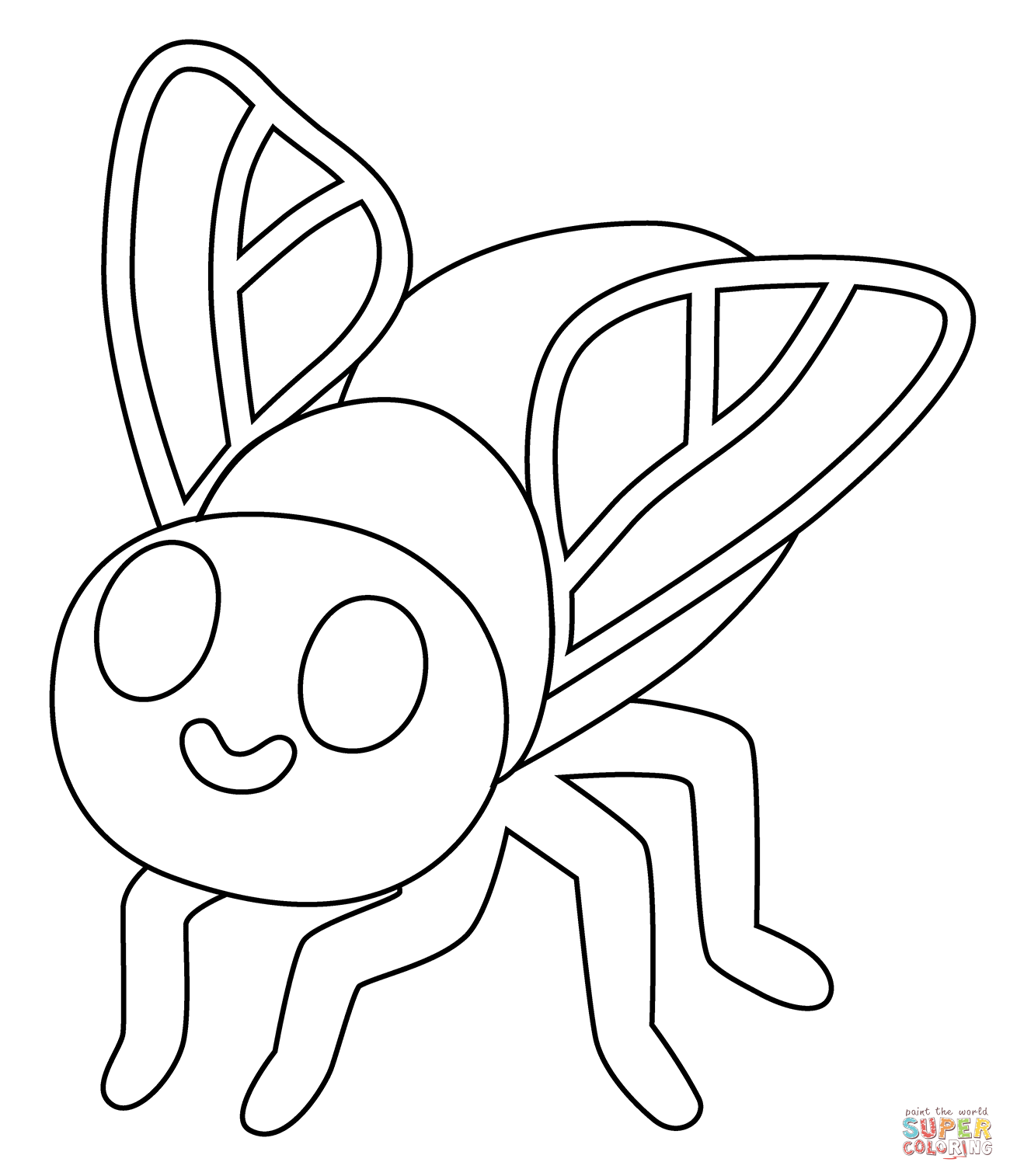 Dibujo de emoji mosca para colorear dibujos para colorear imprimir gratis