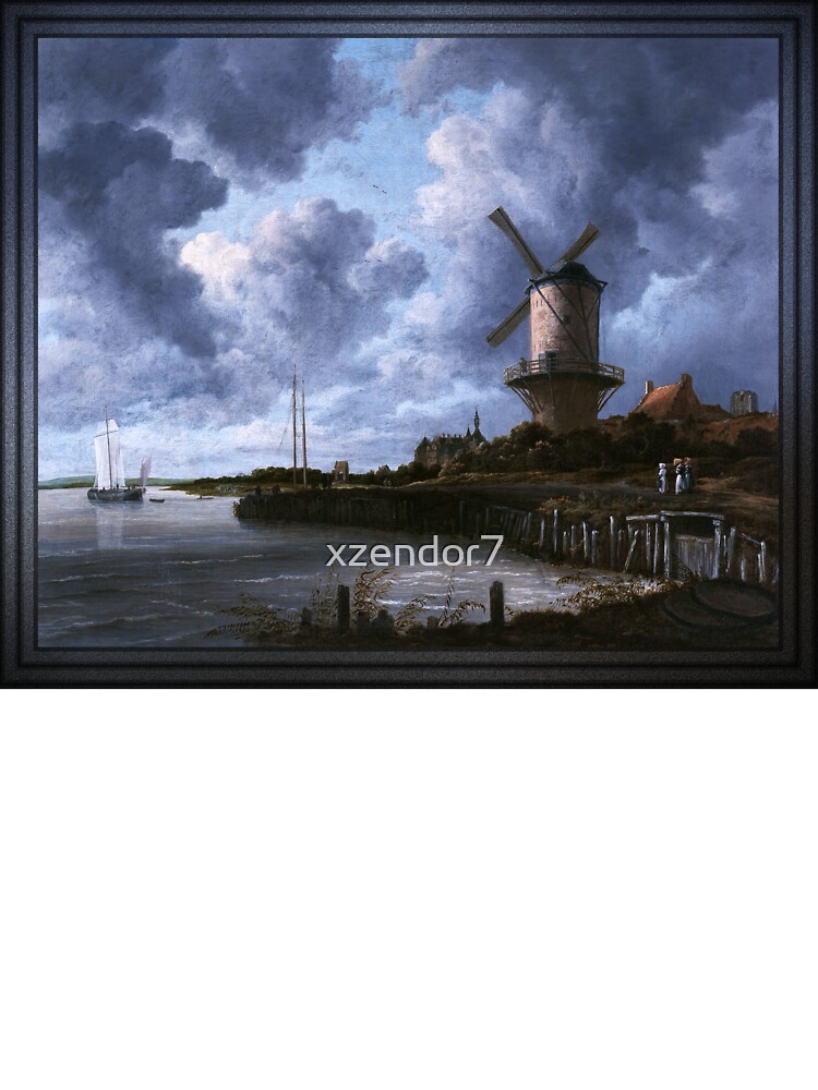Camiseta para niãos for sale con la obra el molino de viento en wijk bij duurstede por jacob van ruisdael de xzendor