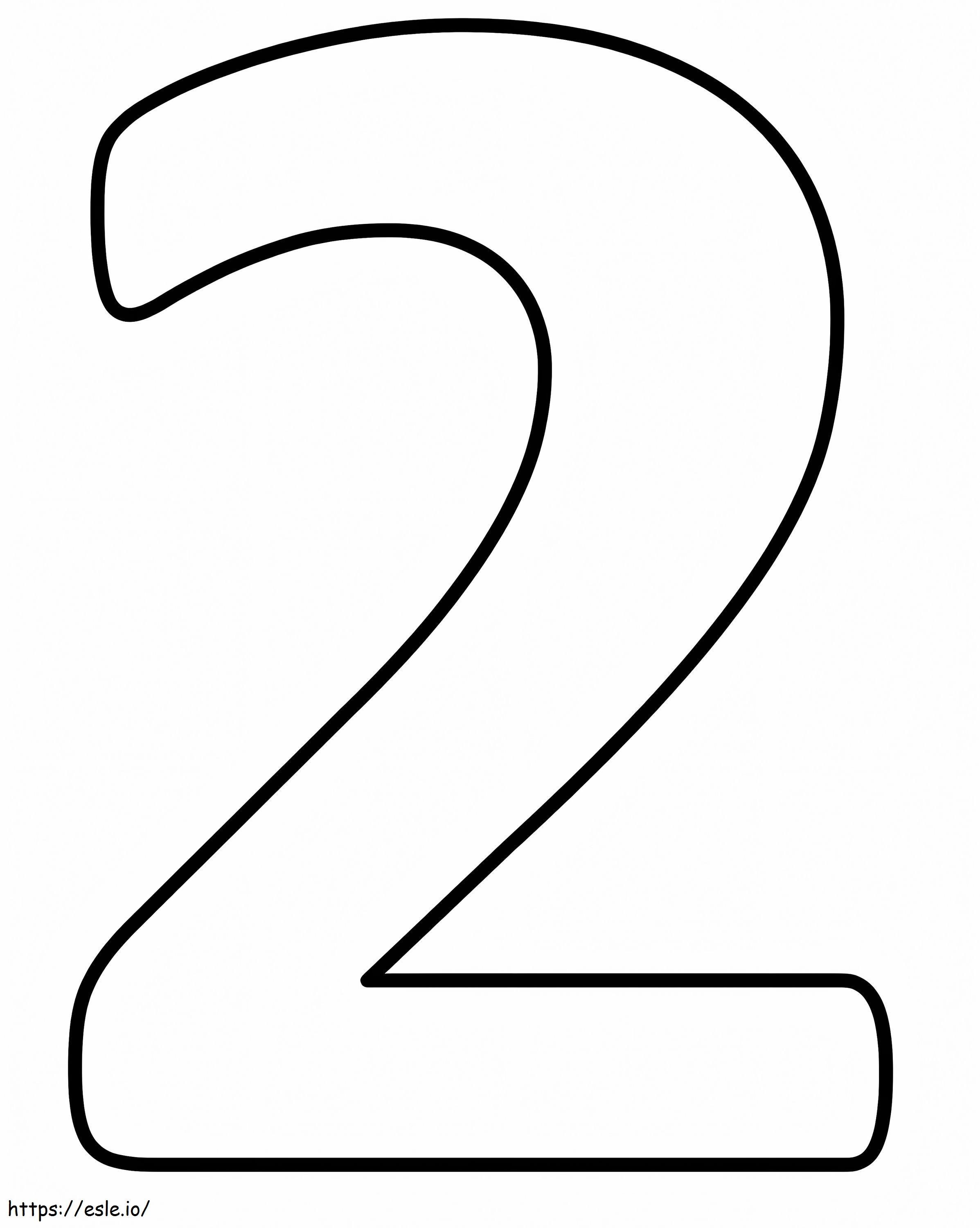 Simple number coloring page